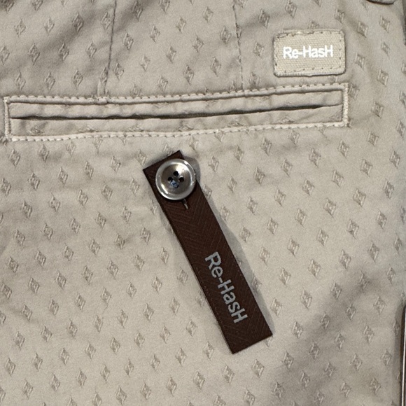 Re-Hash Men's Beige Patterned Chinos, 32x32, nwt - Picture 6 of 6